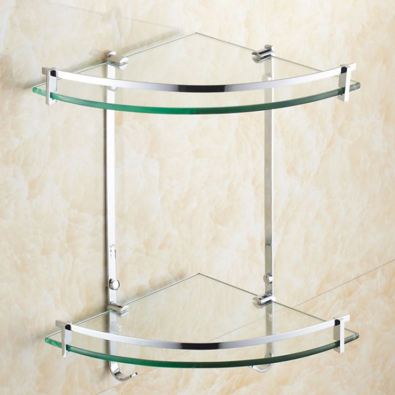 Double Layer Glass Shelf Corner Shelf in Pakistan